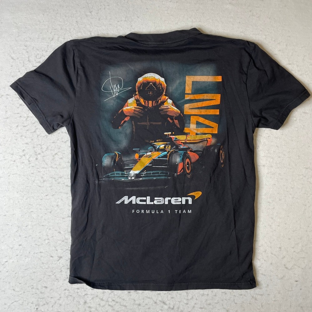 McLaren‎ Formula 1 Team Lando Norris Graphic T Shirt Black Short Sleeve Mens S